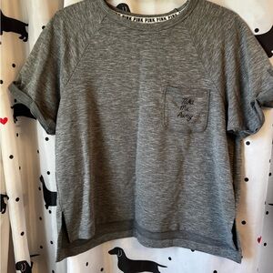 Victoria's Secret Gray Cropped Hoodie Relaxed Fit